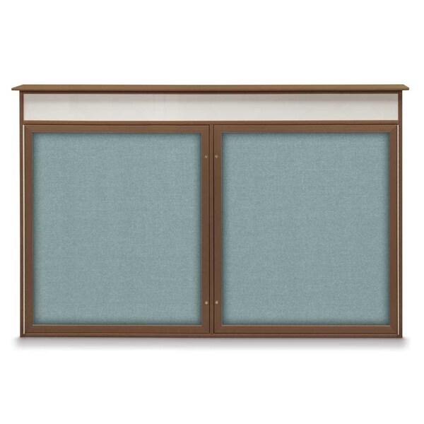United Visual Products Open Faced Traditional Corkboard, 96x48" UV647A-SATIN-SURF - main